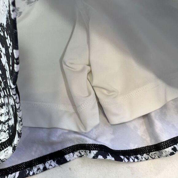 Ideology Women's Snake Print Lined Tiered A-Line Skort Black White Plus Size 3X - Picture 11 of 11